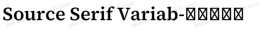 Source Serif Variab字体转换